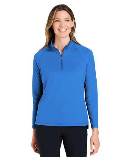North End Women's Revive Coolcore® Quarter-Zip Pullover NE410W #colormdl_Light Nautical Blue