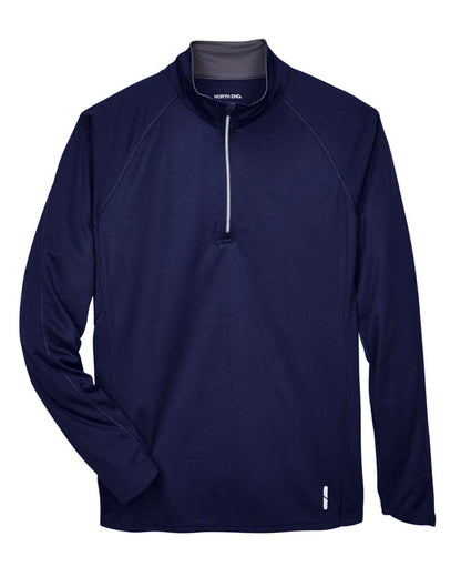 North End Men's Radar Performance Quarter-Zip Pullover 88187 #color_Classic Navy
