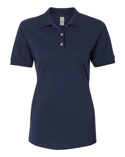 JERZEES Women's 100% Ring-Spun Cotton Piqué Polo 443W #color_J. Navy