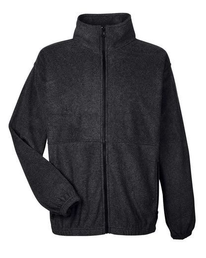 UltraClub Men's Iceberg Fleece Full-Zip Jacket 8485 #color_Black