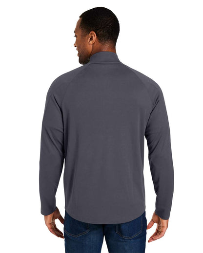CORE365 Men's Origin Performance Pique Quarter-Zip Pullover CE418 #colormdl_Carbon/ Black