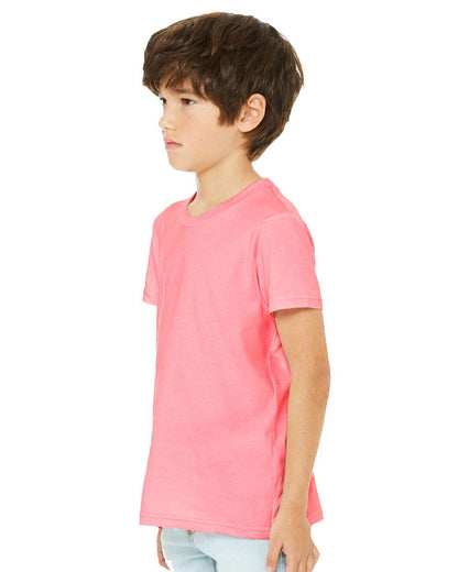 BELLA + CANVAS Youth CVC Jersey Tee 3001YCVC #colormdl_Neon Pink