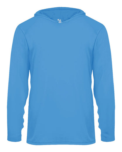 Badger Youth B-Core Long Sleeve Hooded T-Shirt 2105 #color_Columbia Blue