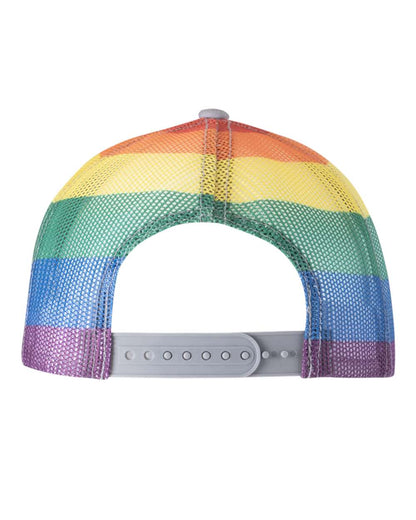 Kati Printed Mesh Trucker Cap S700M #color_Grey/ Rainbow