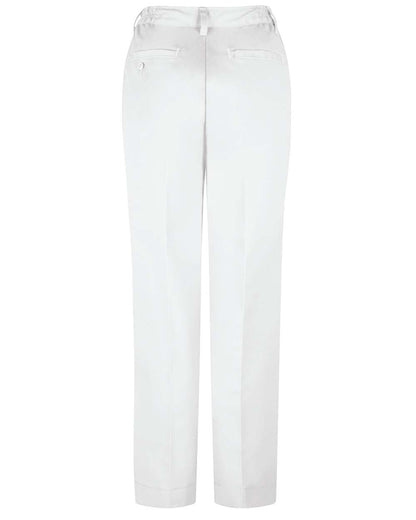 Red Kap Women's Extended Sizes Elastic Insert Work Pants PT61EXT #color_White - Unhemmed
