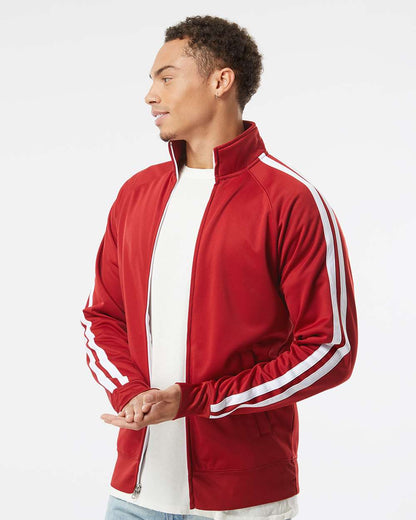 Independent Trading Co. Lightweight Poly-Tech Full-Zip Track Jacket EXP70PTZ #colormdl_Brick Red