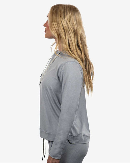 Burnside Women's Dawn to Dusk Hooded Sweatshirt 5667 #colormdl_Heather Light Grey
