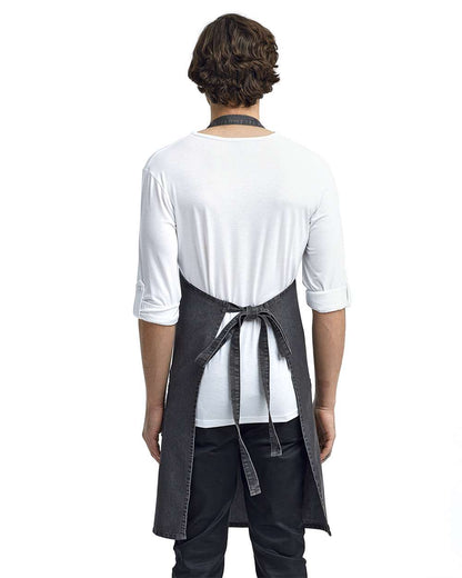 Artisan Collection by Reprime Jeans Stitch Denim Bib Apron RP126 #colormdl_Black Denim