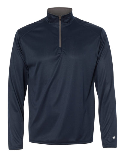 Badger B-Core Quarter-Zip Pullover 4102 #color_Navy/ Graphite