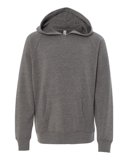 Independent Trading Co. Youth Lightweight Special Blend Raglan Hooded Sweatshirt PRM15YSB #color_Nickel