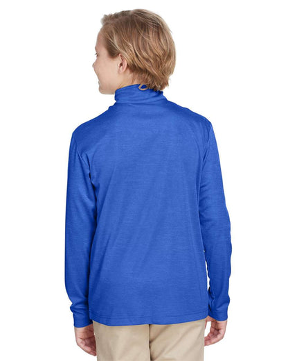 Team 365 Youth Zone Sonic Heather Performance Quarter-Zip Pullolver TT31HY #colormdl_Sport Royal Heather