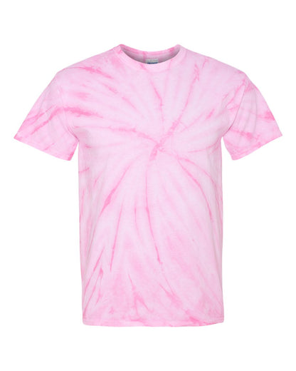 Dyenomite Cyclone Pinwheel Tie-Dyed T-Shirt 200CY #color_Pink