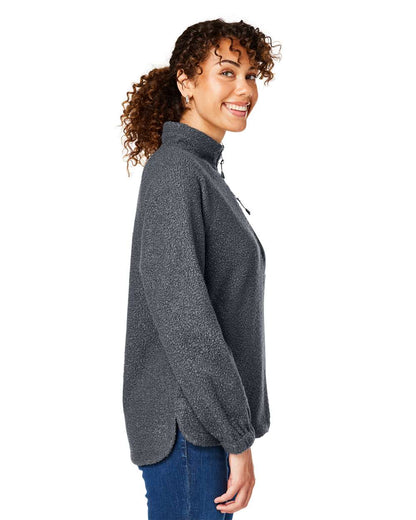 North End Women's Aura Sweater Fleece Quarter-Zip Pullover NE713W #colormdl_Carbon/ Carbon