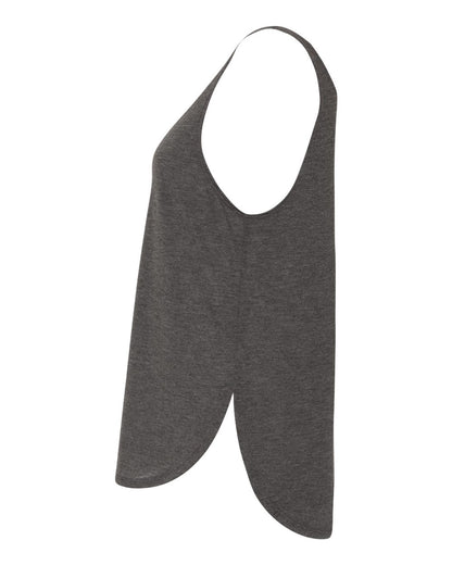 BELLA + CANVAS Women's Flowy Tank with Side Slit 8802 #color_Dark Grey Heather