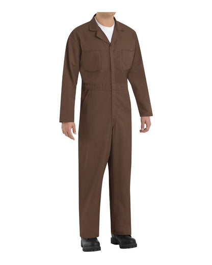 Red Kap Men's Tall Twill Action Back Coverall CT10T #color_Brown