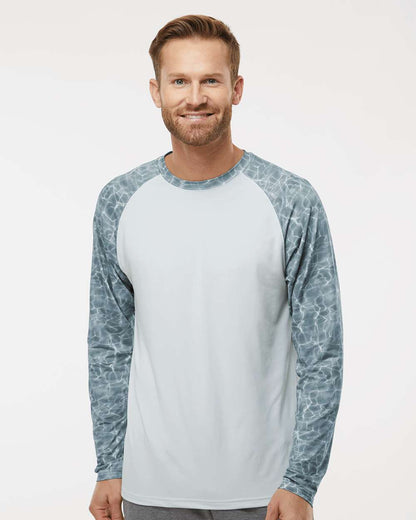Paragon Men's Panama Colorblocked Long Sleeve T-Shirt 231 #colormdl_Grey Water