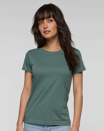 LAT Women's Fine Jersey Tee 3516 #colormdl_Basil