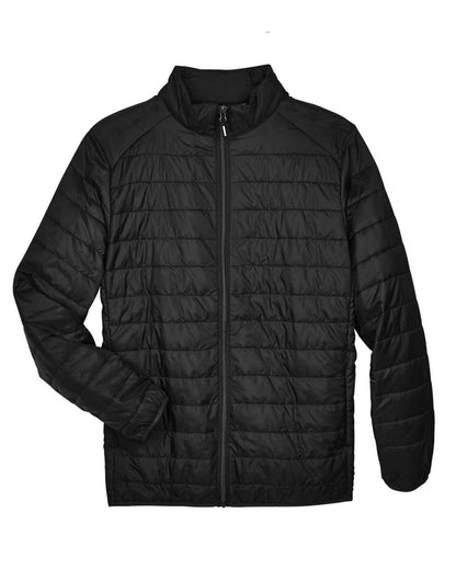 CORE365 Men's Tall Prevail Packable Puffer CE700T #color_Black