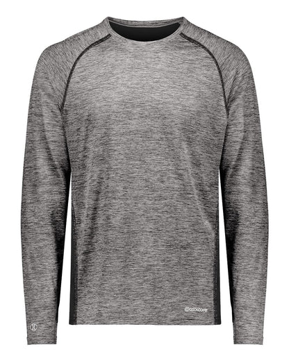 Holloway Men's Electrify CoolCore® Long Sleeve T-Shirt 222570 #color_Black Heather