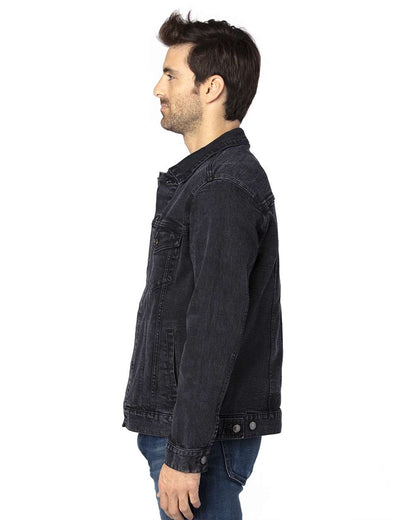 Threadfast Apparel Unisex Denim Jacket 370J #colormdl_Black Denim