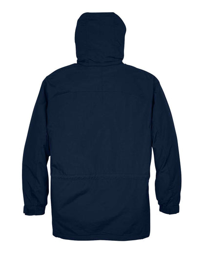 North End Men's 3-in-1 Parka with Dobby Trim 88007 #color_Midnight Navy