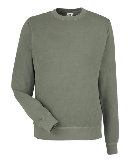 J. America Unisex Pigment-Dyed Fleece Crewneck Sweatshirt 8731 #color_Spruce