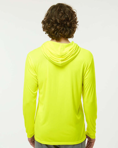 Paragon Unisex Bahama Performance Hooded Long Sleeve T-Shirt 220 #colormdl_Safety Green