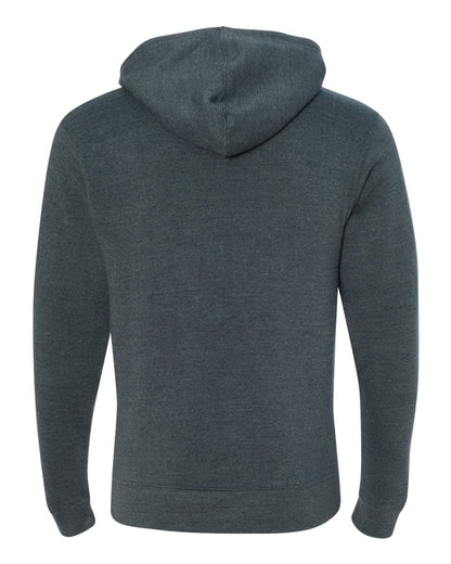 J. America Men's Triblend Fleece Hooded Sweatshirt 8871 #color_Navy Triblend