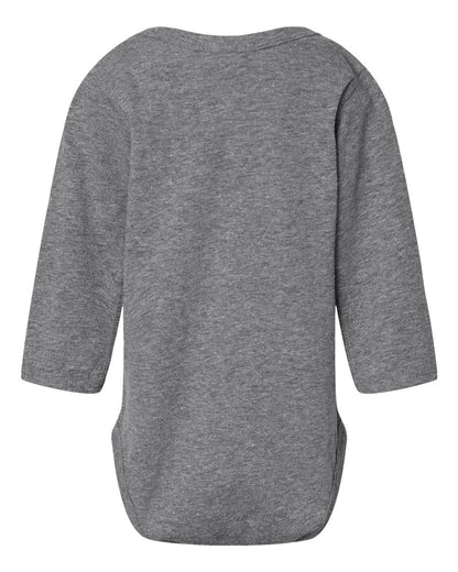 Rabbit Skins Infant Fine Jersey Long Sleeve Bodysuit 4421 #color_Granite Heather