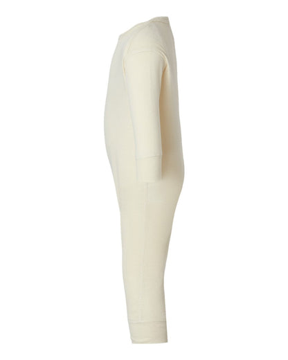 Rabbit Skins Infant Long Legged Baby Rib Bodysuit 4412 #color_Natural
