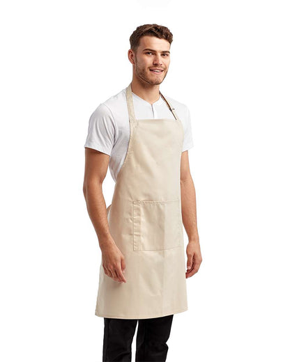 Artisan Collection by Reprime Recycled Pocket Bib Apron RP154 #colormdl_Natural
