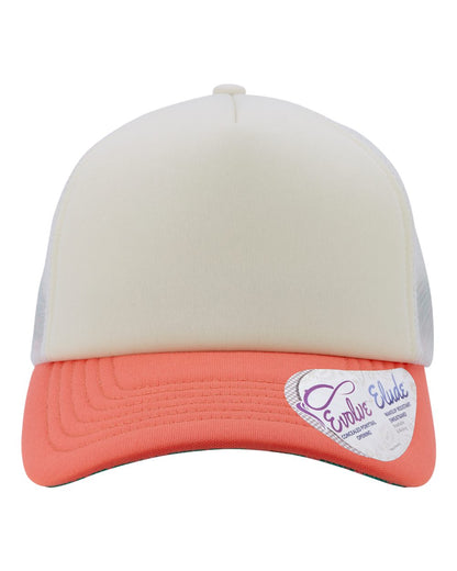 Infinity Her Women's Foam Trucker Cap ROSIE #color_Ivory/ Sherbert/ White/ Floral
