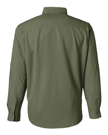 HUK Men's Tide Point Pocket Fishing Shirt H150172 #color_Moss