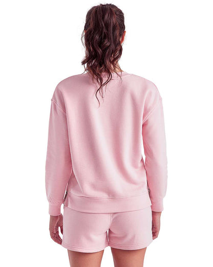 TriDri Women's Billie Side-Zip Crewneck Sweatshirt TD600 #colormdl_Light Pink