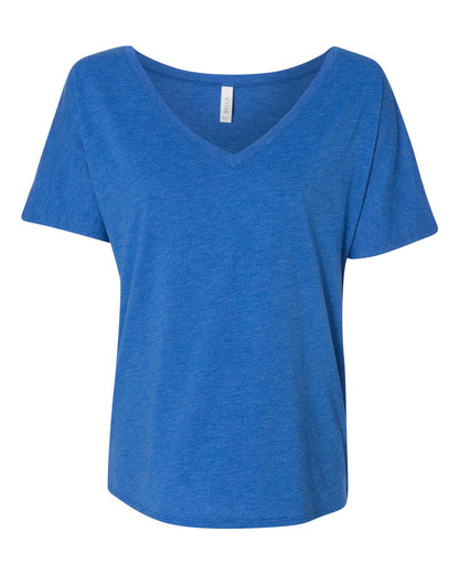 BELLA + CANVAS Women’s Slouchy V-Neck Tee 8815 #color_True Royal Triblend