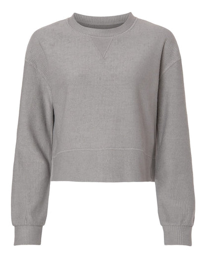 Boxercraft Women's Cropped Boxy Long Sleeve T-Shirt BW5102 #color_Oxford