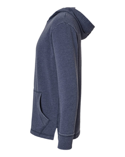 LAT Unisex Vintage Wash Fleece Hoodie Sweatshirt 6936 #color_Washed Navy