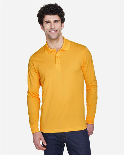 CORE365 Men's Pinnacle Performance Long Sleeve Piqué Polo 88192 #colormdl_Campus Gold