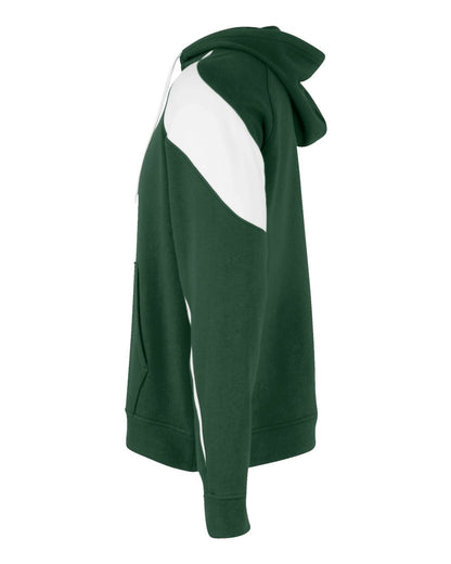 Holloway Unisex Athletic Fleece Prospect Hooded Sweatshirt 229546 #color_Forest/ White