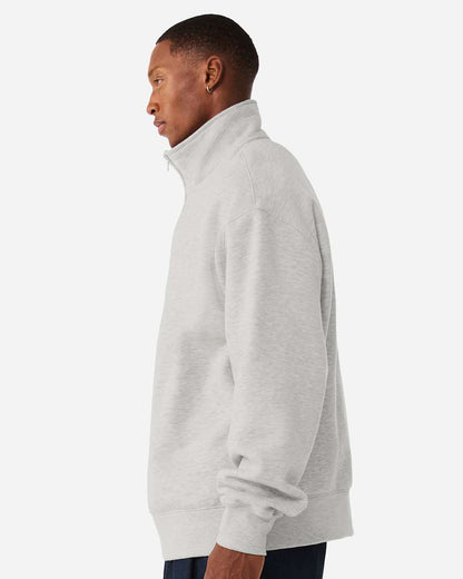 BELLA + CANVAS Unisex 10 oz Quarter-Zip Pullover Sweatshirt 4740 #colormdl_Vintage Heather Grey