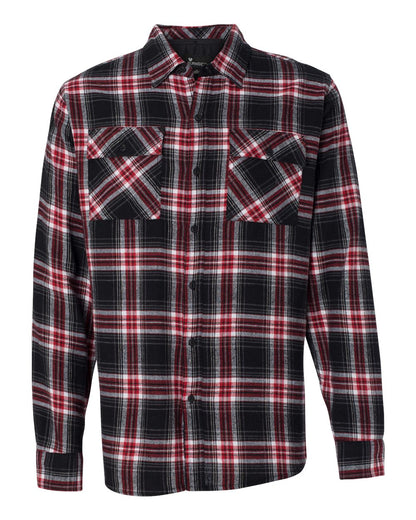 Burnside Yarn-Dyed Long Sleeve Flannel Shirt 8210 #color_Red