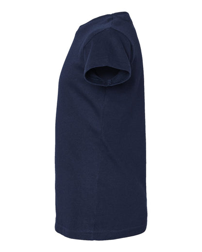 Rabbit Skins Toddler Girls Fine Jersey Tee 3316 #color_Navy