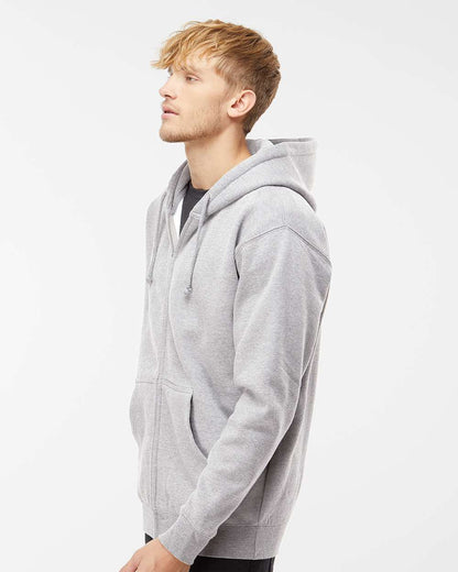 Independent Trading Co. Unisex Heavyweight Full-Zip Hooded Sweatshirt IND4000Z #colormdl_Grey Heather