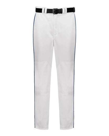 Russell Athletic Youth 2.0 Piped Diamond Series Baseball Pants R11LGB #color_White/ Navy