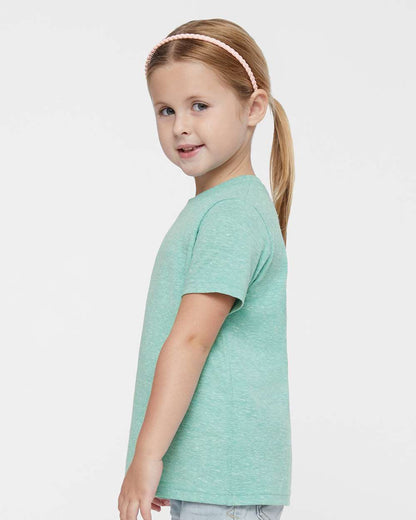 Rabbit Skins Toddler Harborside Mélange T-Shirt 3391 #colormdl_Saltwater Melange