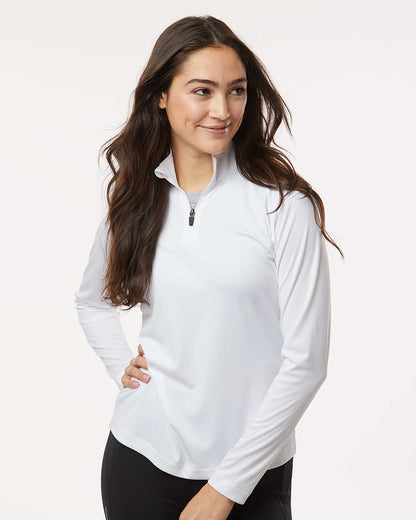 AllPro Women's Pro-Lock Performance Quarter-Zip Pullover 41870L #colormdl_White