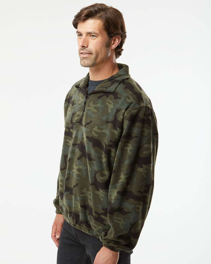 Burnside Polar Fleece Quarter-Zip Pullover 3052 #colormdl_Green Camo