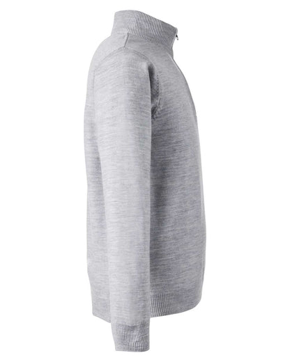 Harriton Unisex Pilbloc™ Quarter-Zip Pullover Sweater M421 #color_Grey Heather