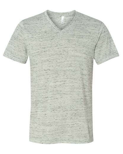 BELLA + CANVAS Unisex Textured Jersey V-Neck Tee 3655 #color_White Marble