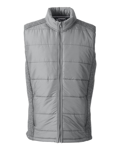 Nautica Men's Harbor Puffer Vest N17946 #color_Graphite/ Graphite Heather